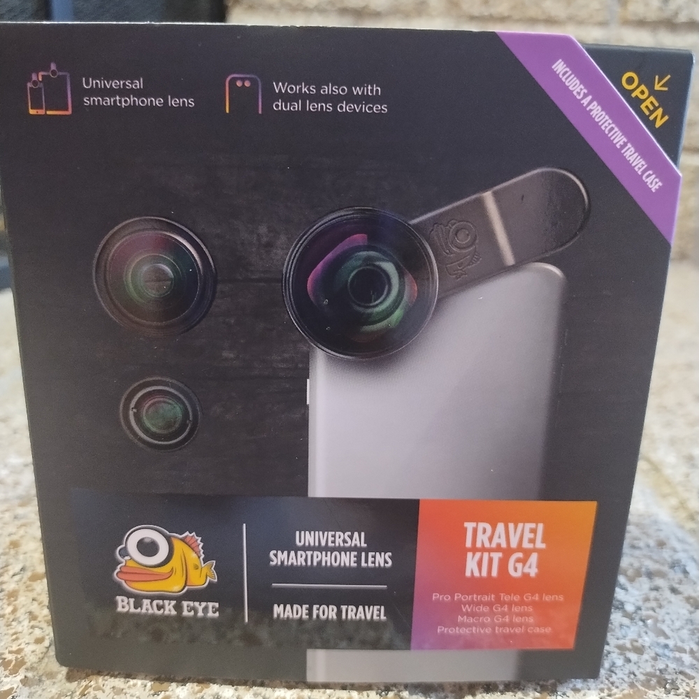 New Black Eye Universal Phone Lens Travel Kit G4